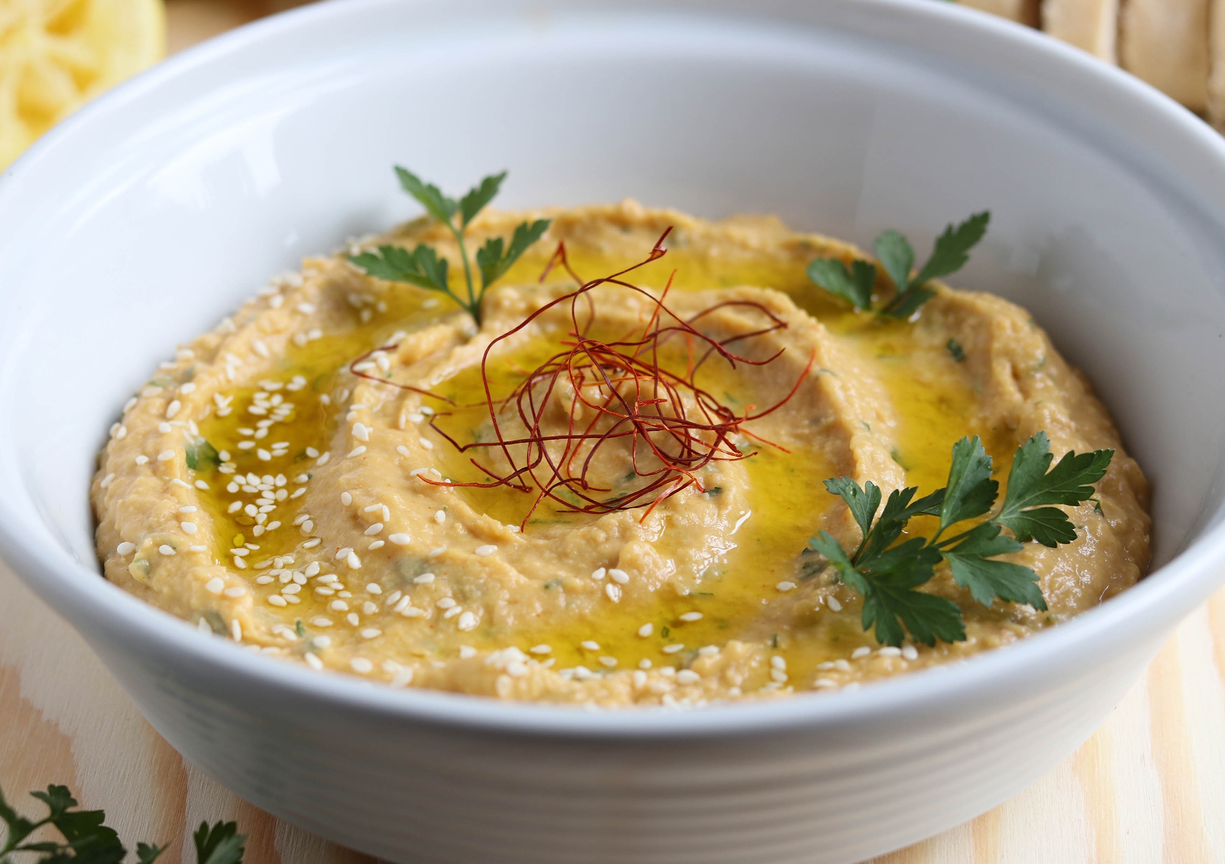 Hummus  – creamy and full-bodied flavoured