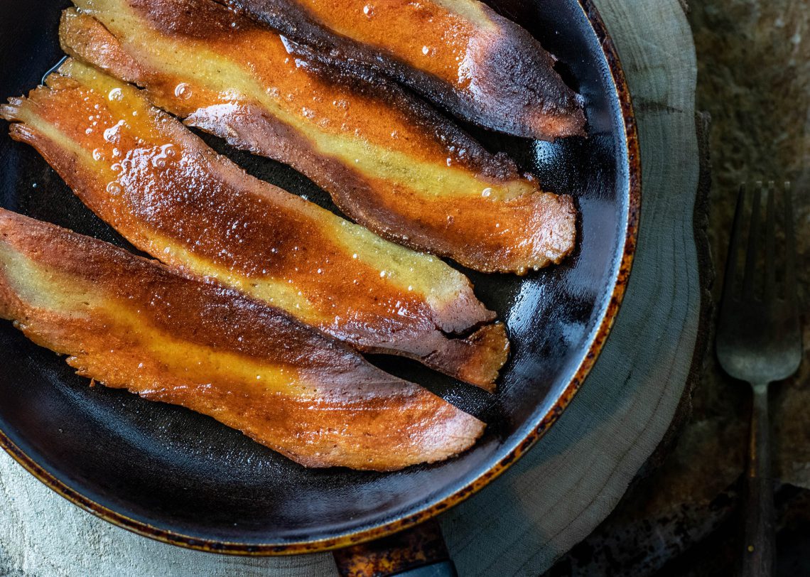 Vegan smoked bacon, made from seitan Dailyvegan