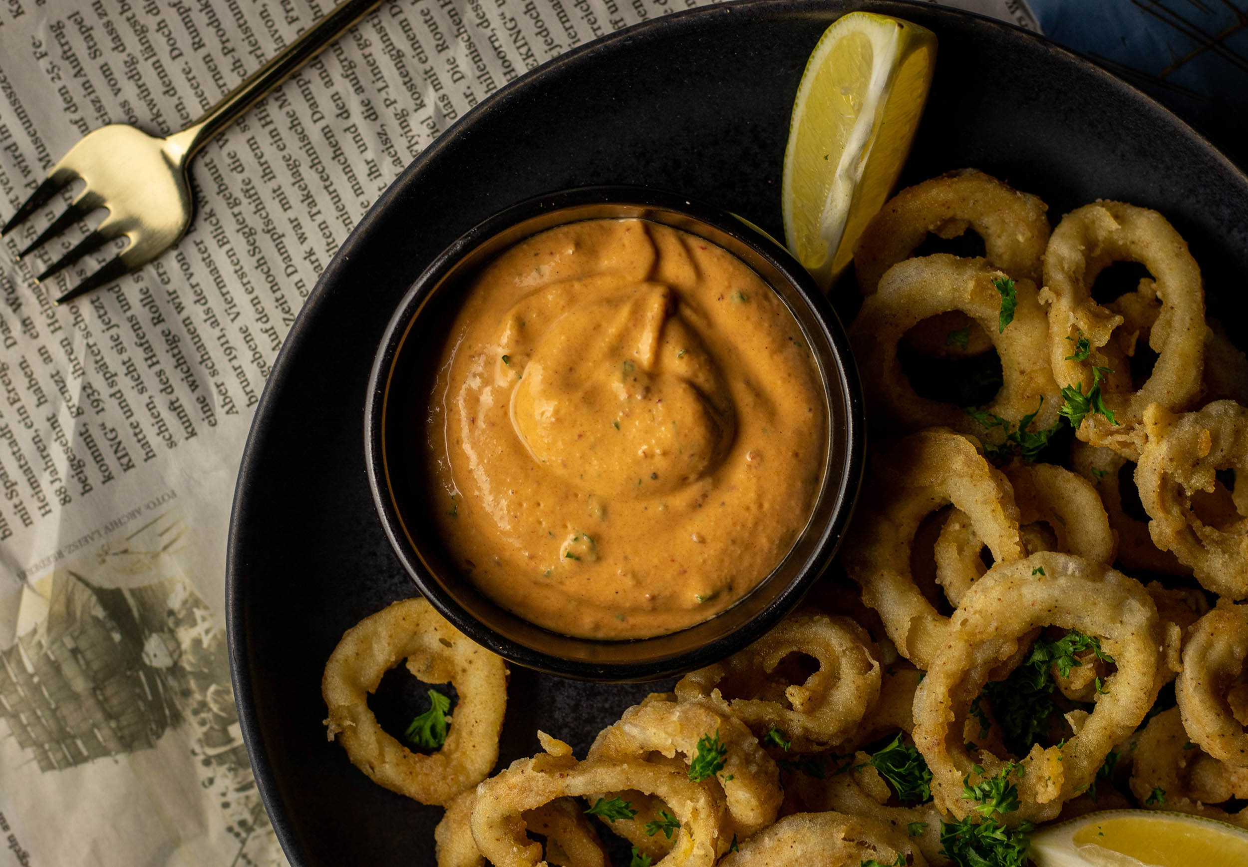 Vegan calamari with spicy chipotle aioli Dailyvegan