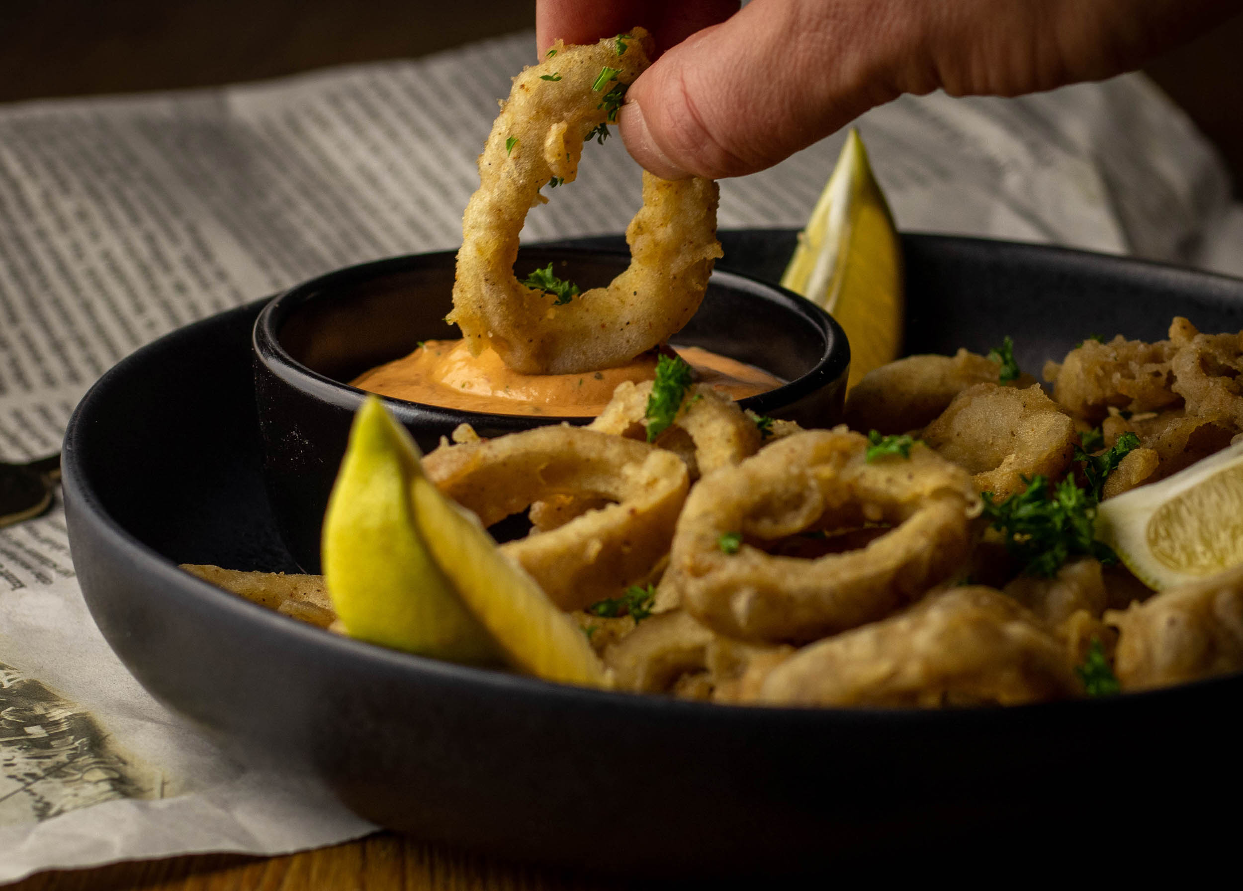Vegan calamari with spicy chipotle aioli Dailyvegan