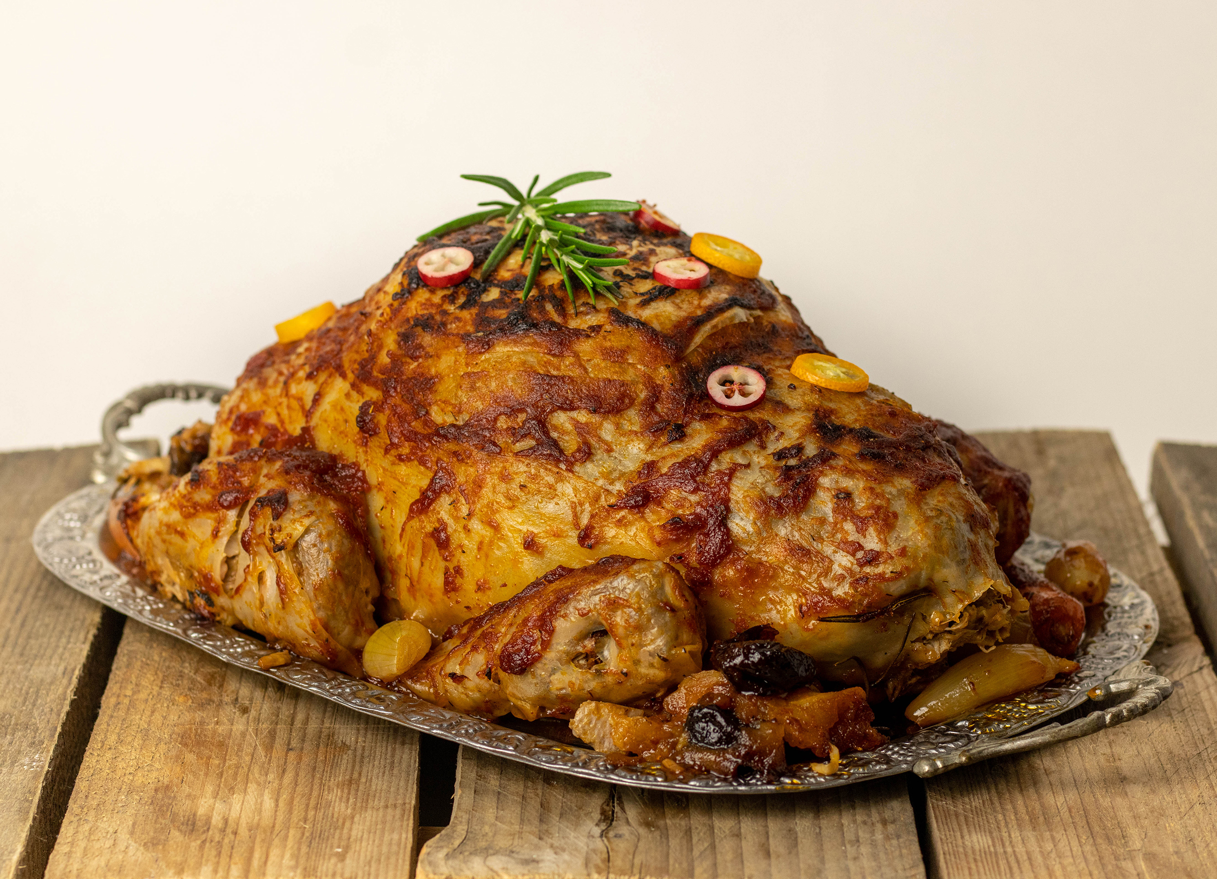 Stuffed vegan goose or stuffed vegan turkey – a festive meal