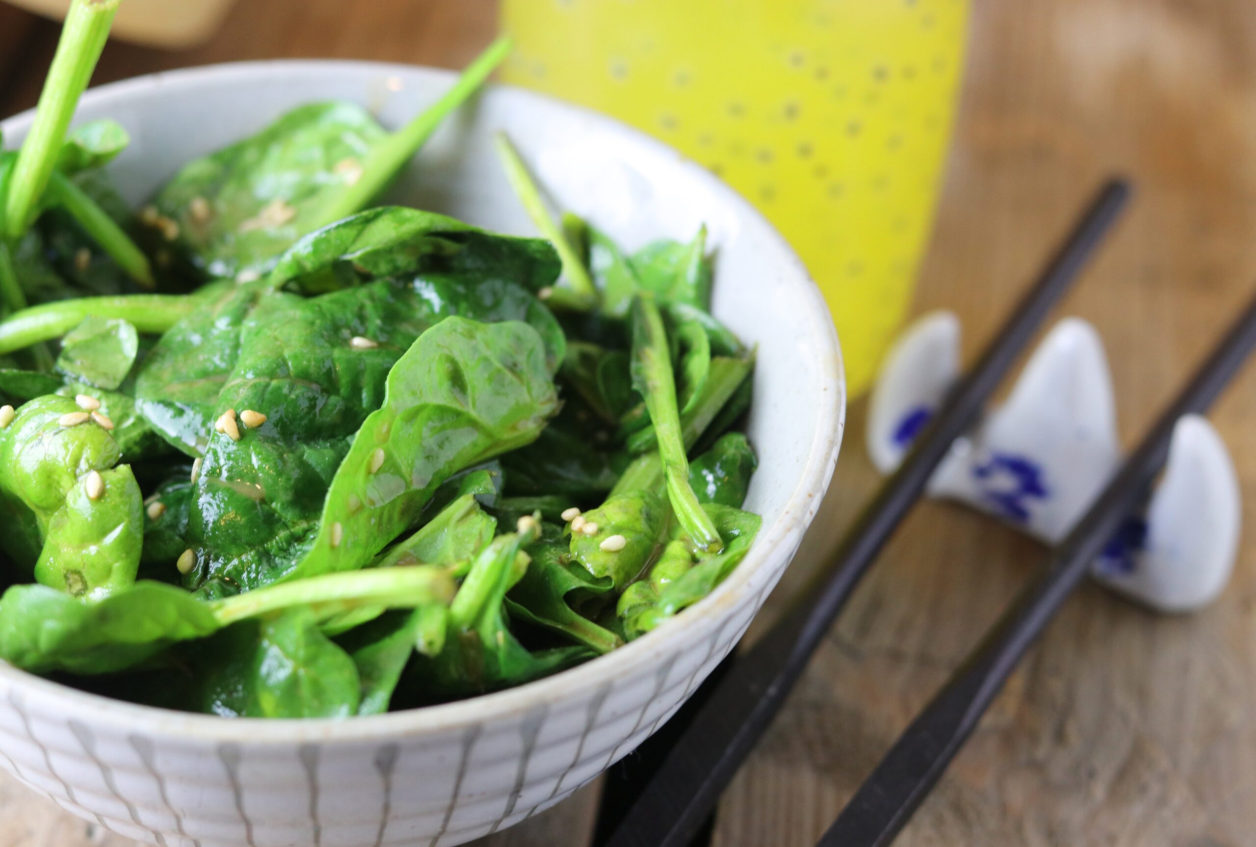 Japanese spinach and sesame salad, fresh and full of umami