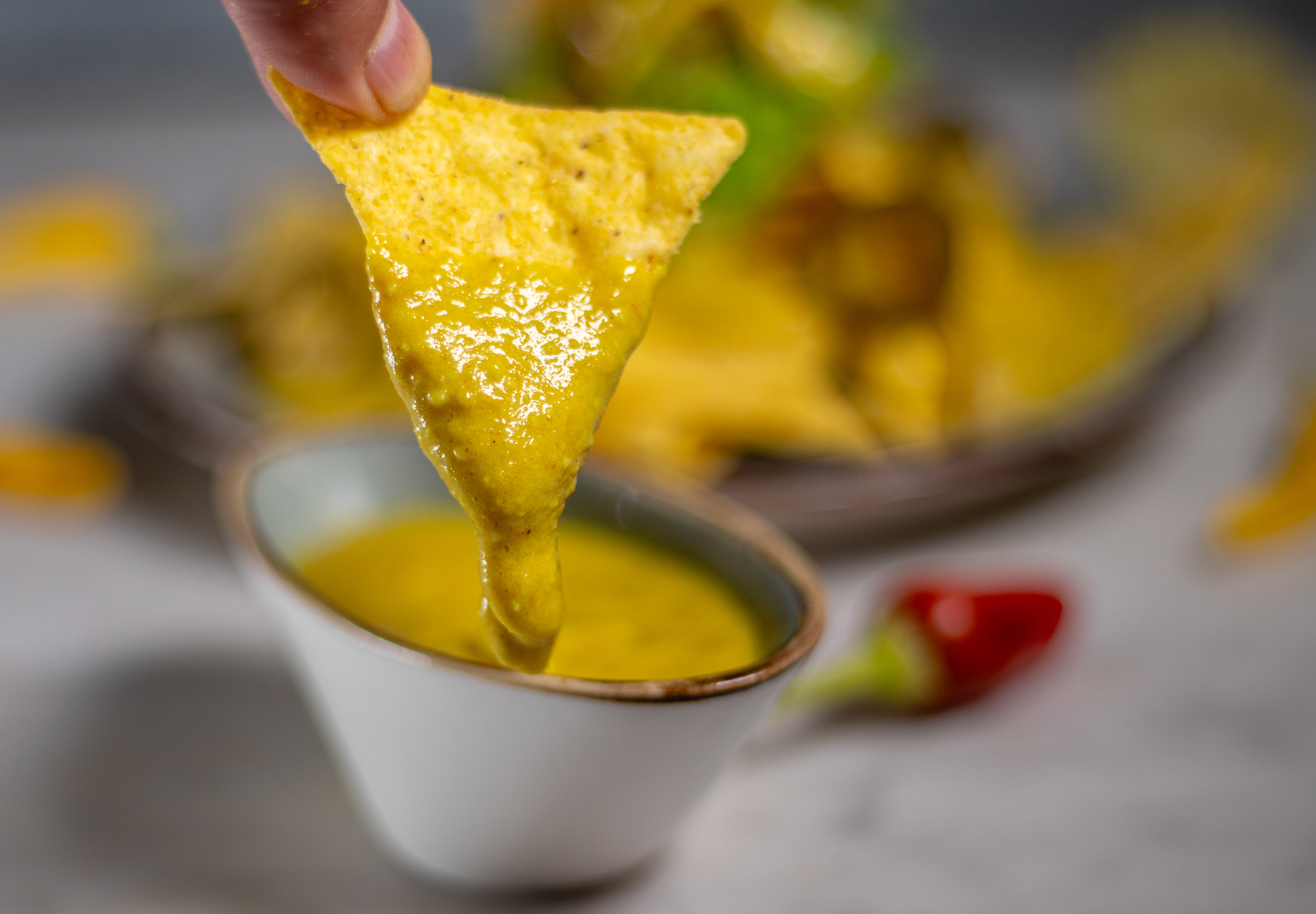Vegan cheese dip – tasty, stringy, simply the best recipe