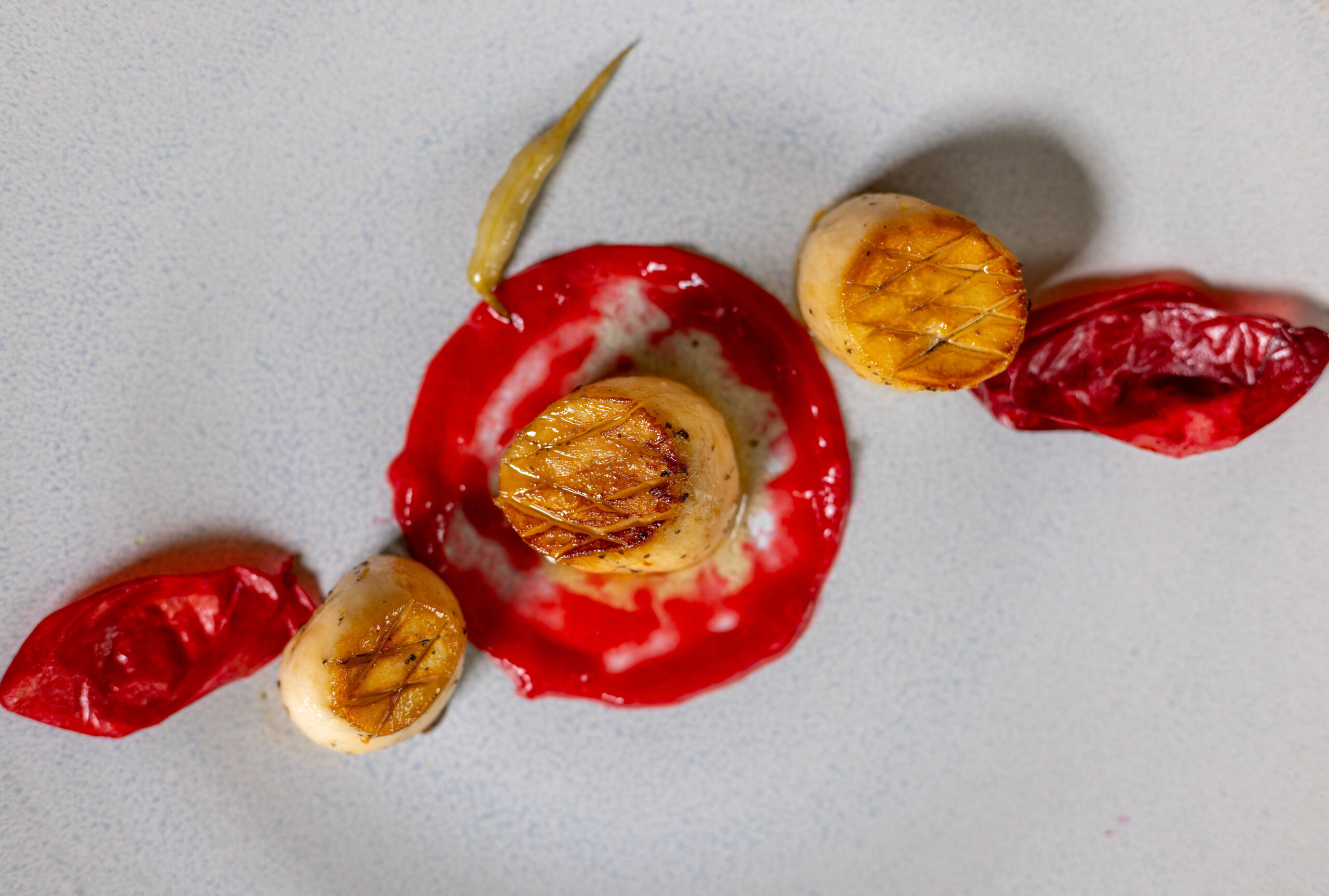 Vegan scallops made from king oyster mushrooms